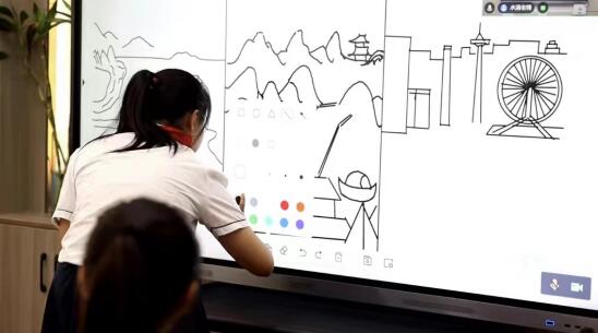 三省学生同屏共绘新时代《千里江山图》