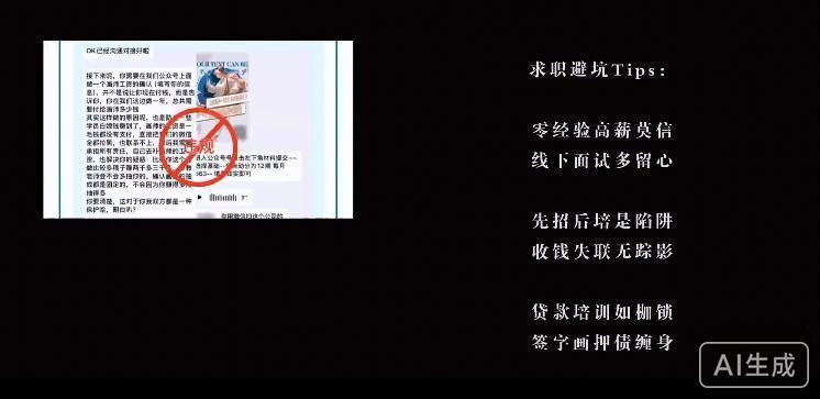 AI漫剧《求职避坑指南》丨先招后培，警惕“高薪”变高债